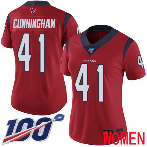 Houston Texans Limited Red Women Zach Cunningham Alternate Jersey NFL Football #41 100th Season Vapor Untouchable->women nfl jersey->Women Jersey